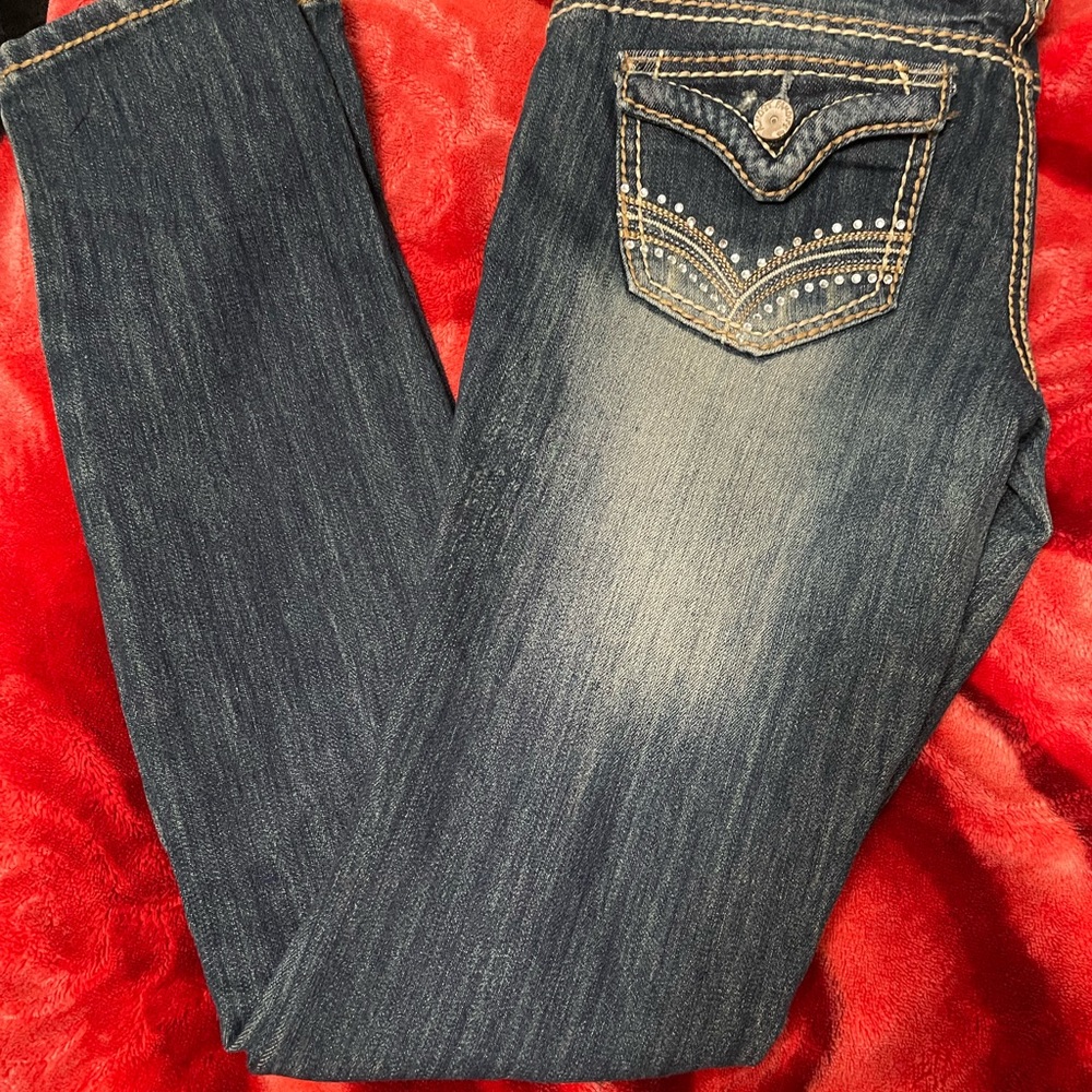 Dark blue jeans